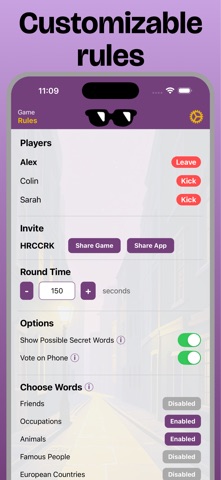 Imposter - Secret Word Game iPhone screenshot