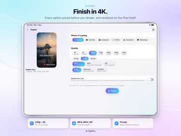ClipPro: Video & Photo Editor iPad screenshot