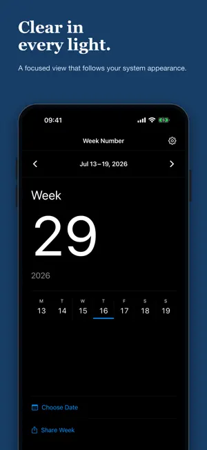 Week Number · Calendar Weeks screenshot 4