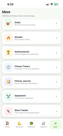 Captura de pantalla de ATS Fitness en iPhone 6