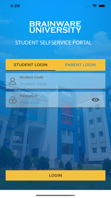 Student Self-Service Screenshot