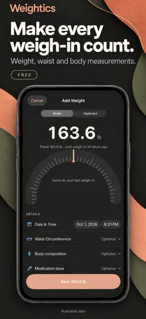 Weightics: Weight Trend & BMI screenshot 2