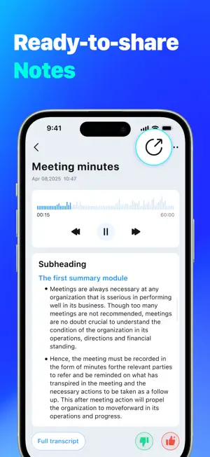NoteFlow: AI Meeting Notes screenshot 3