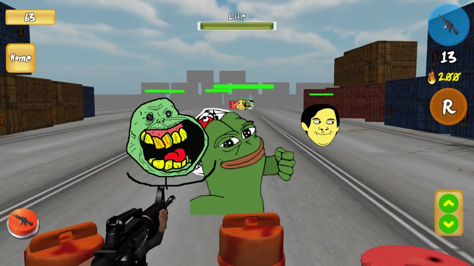 #1. Meme Invasion: Shoot Them (iOS) 作者: Eventronic Systems, SL