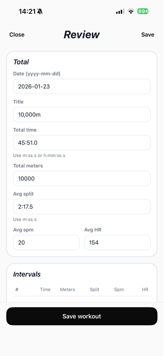 ErgTracker: Scan & Share Screenshot 5 of 6