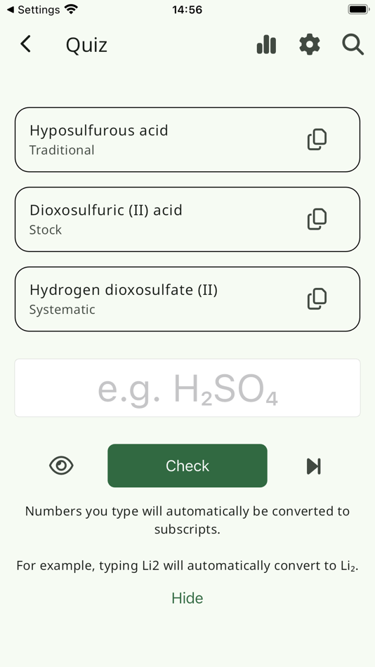#7. Chemistry Nomenclature Formula (iOS) 来自: Davis Orellana