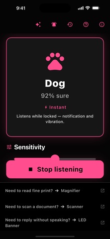 Sound ID · Baro iPhone screenshot