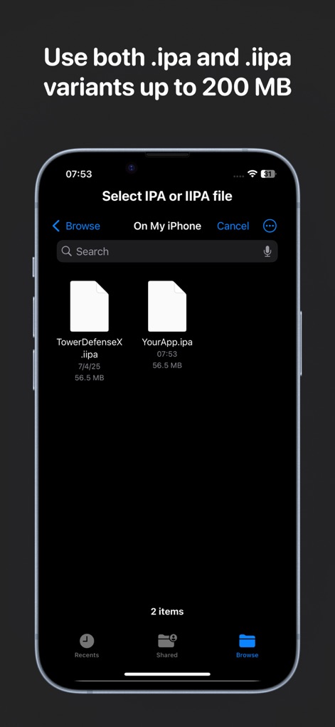 IPA Installer - Developer Tools App | MWM