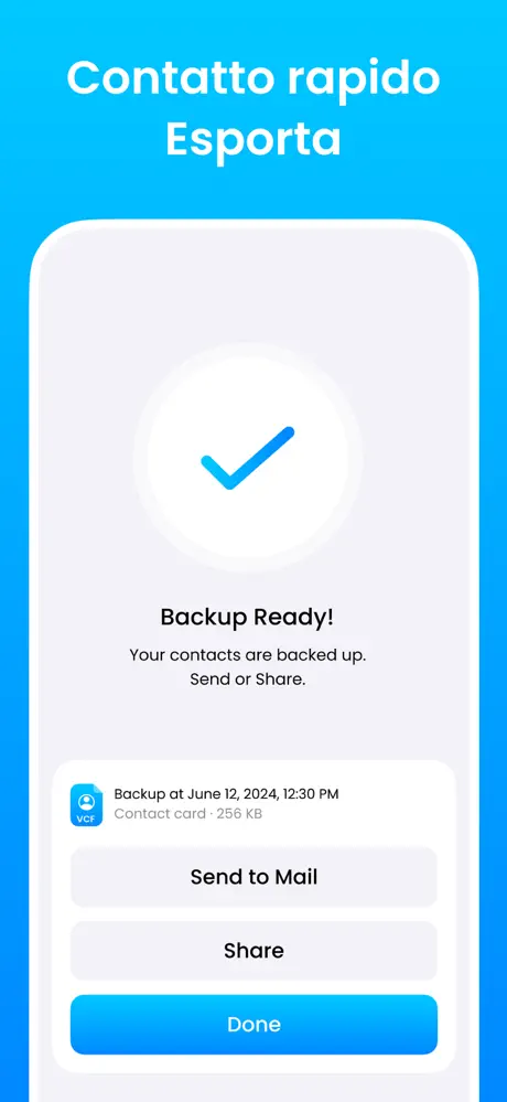 MCBackup Pro - Backup Contatti screenshot 4