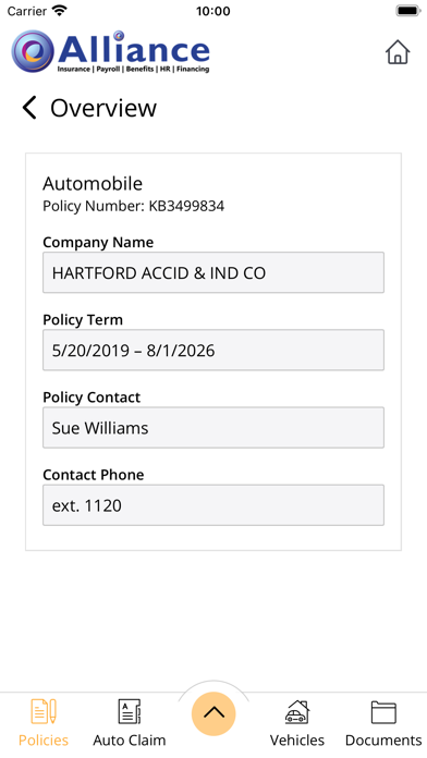 Alliance Insurance Agency Screenshot