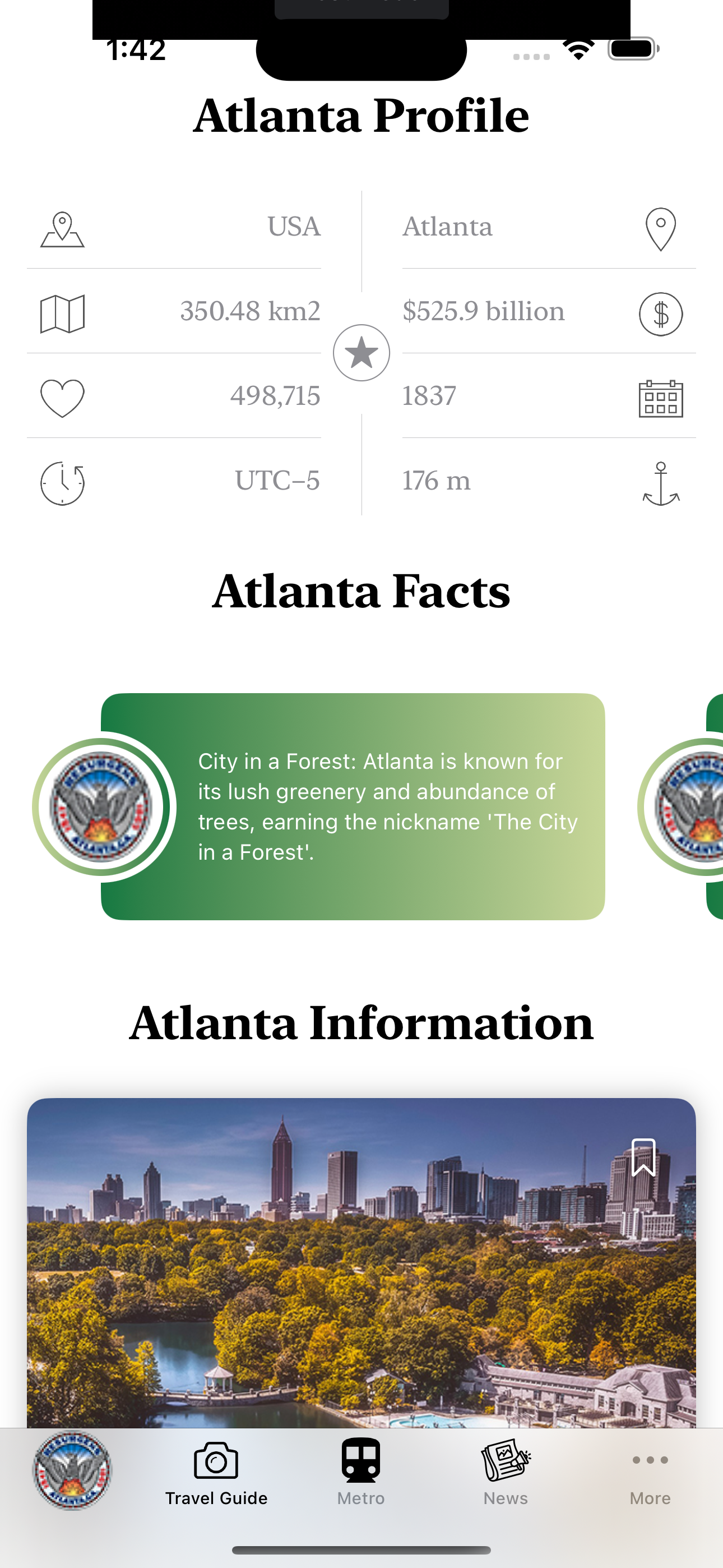 Atlanta Guide and Subway map