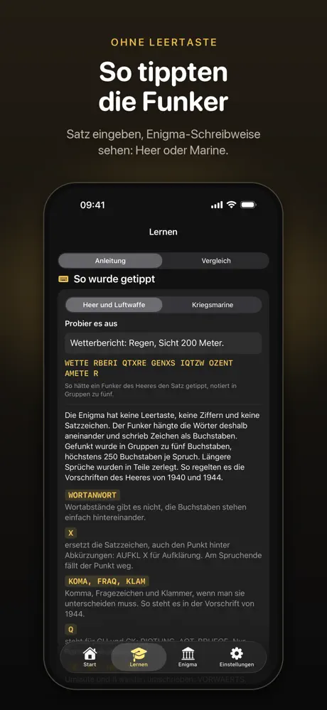 Enigma auf dem iPhone, Bildschirmfoto 8