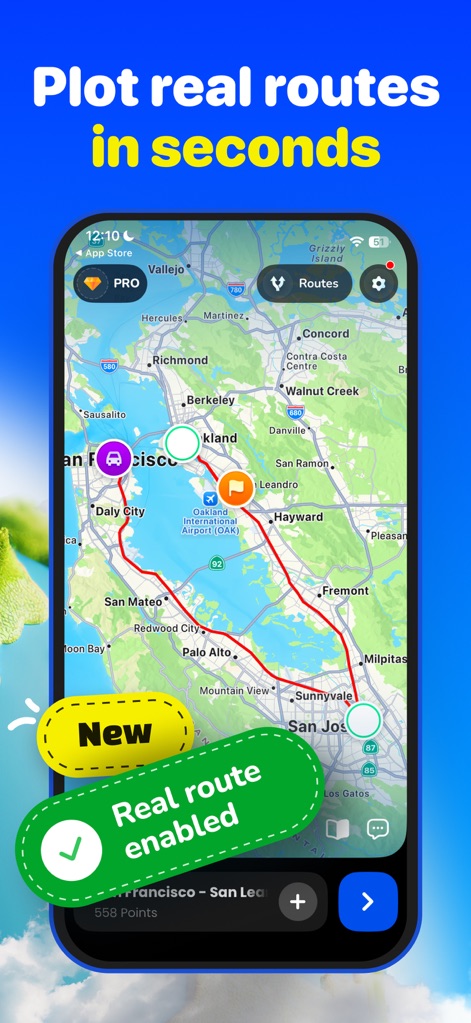TravelAnimator: Journey Route - Les utilisateurs peuvent facilement tracer des itinéraires précis sur une carte détaillée, l'interface permettant de créer des parcours réels en quelques secondes.