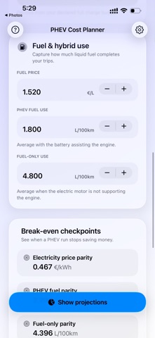 PHEV Savings Screenshot 2 of 8