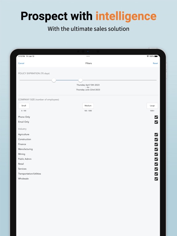 Insurance Xdate iPad screenshot 2 - Business app
