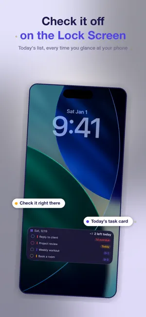 Peekdo: Lock Screen To-Do List screenshot 1