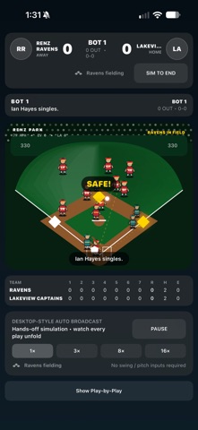 RenzBaseballSimulator, zrzut ekranu 6