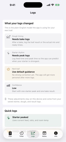 Sourdough Planner screenshot