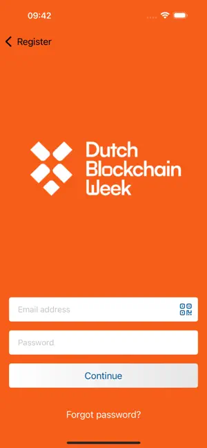 Dutch Blockchain Week 2026 iPhone screenshot 2