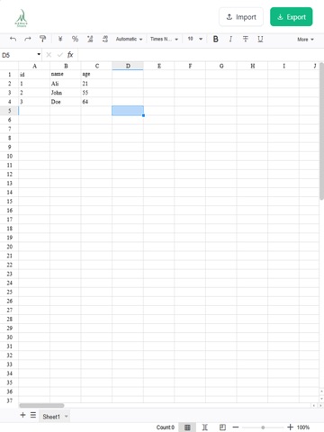 Herais Sheets screenshot