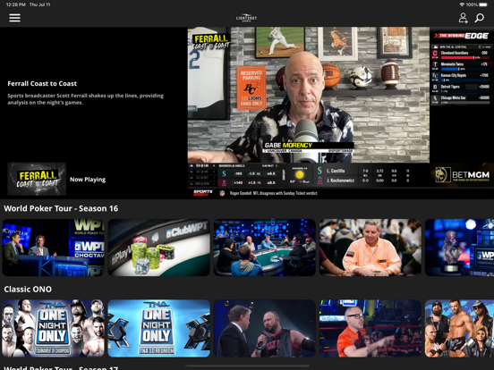 Lights Out Sports TV iPad screenshot 4 - Sports app