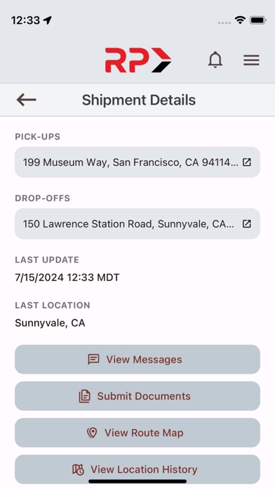 RP Global Logistics Screenshot