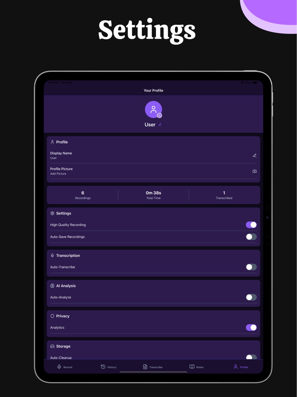 iPad screenshot
