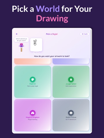 Kids Art Studio - AI Drawing iPad screenshot