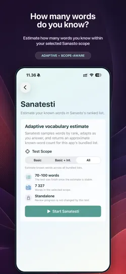 Скриншот Sanasto на iPhone 5