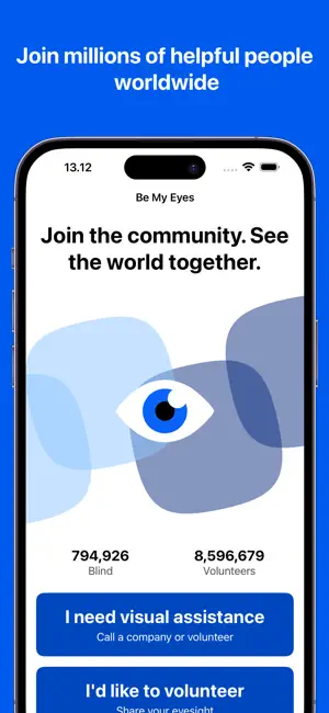 Be My Eyes iPhone screenshot 2