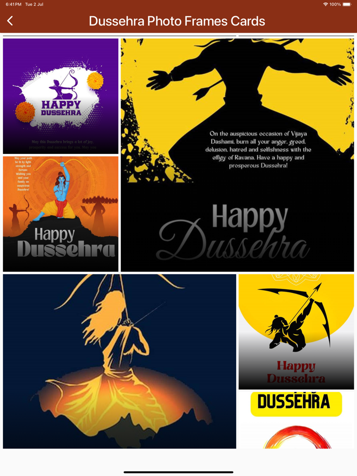 Dussehra Photo Frames Cards