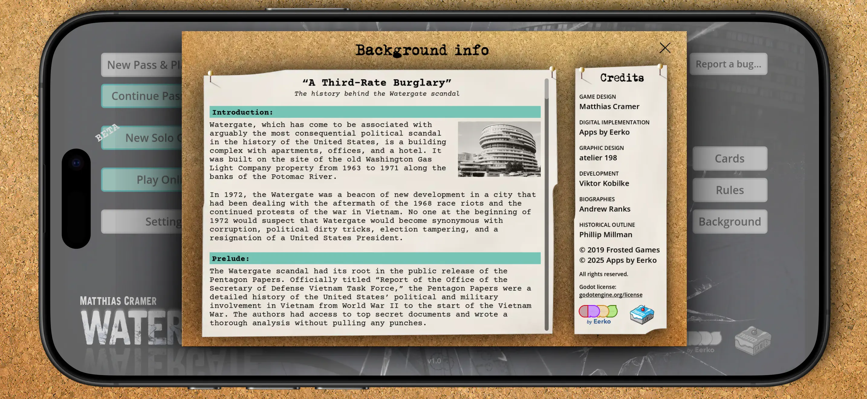 #6. Watergate: The Board Game (iOS) Göre: Eerko Vissering