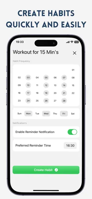 Habit Tracker Calendar: Simple screenshot 3