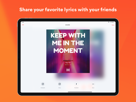 Musixmatch Lyrics Finder iPad app afbeelding 5