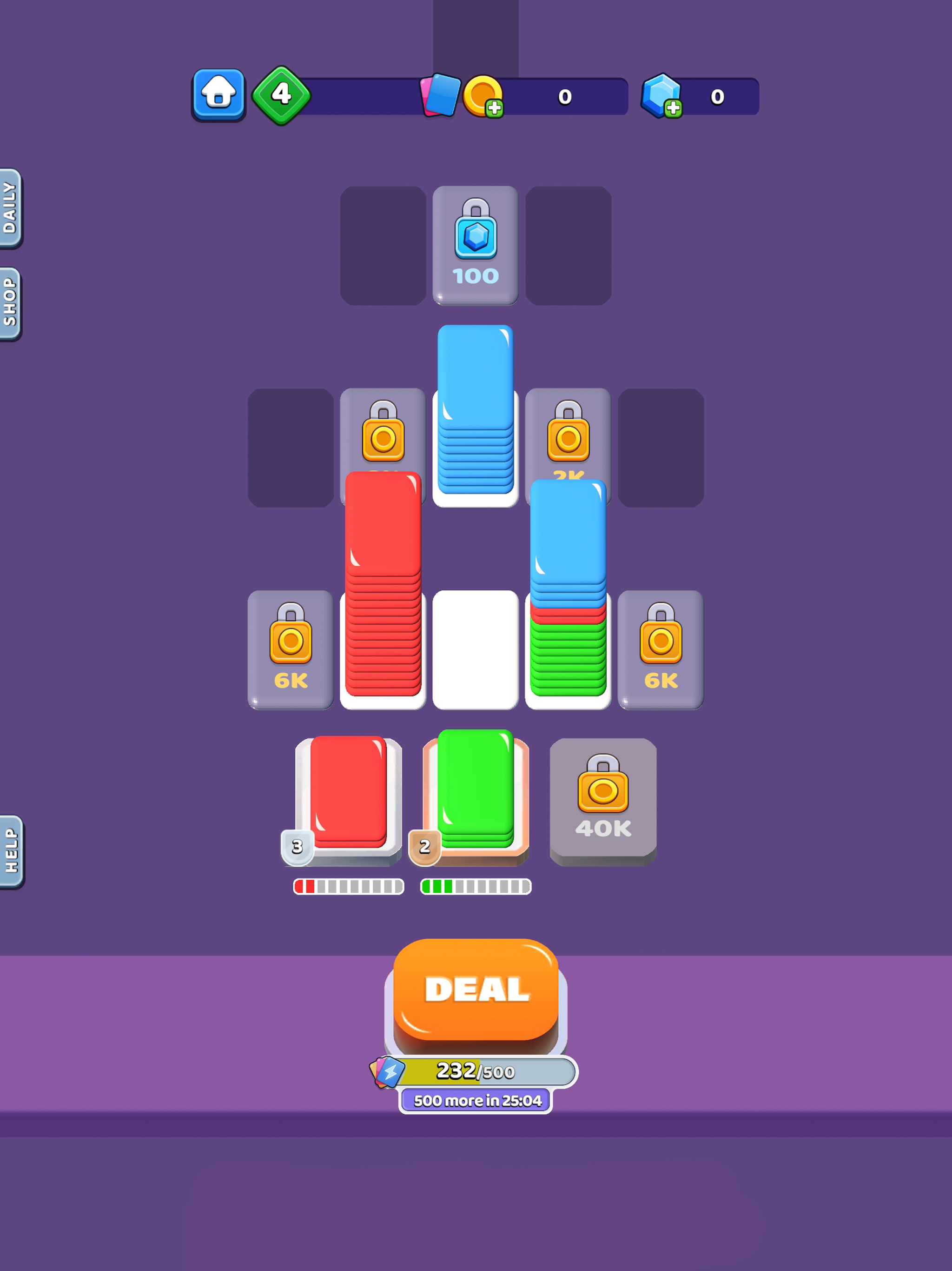 Card Shuffle Sort