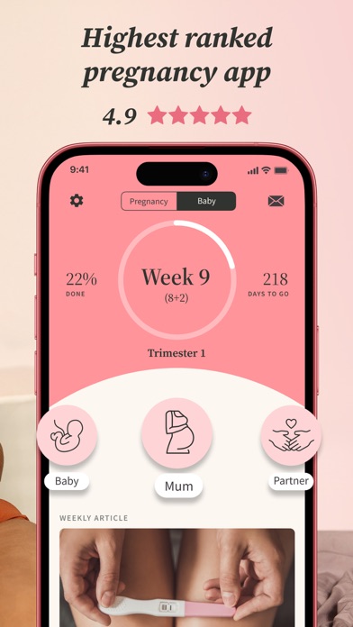 Pregnancy Tracker | Preglife Screenshot