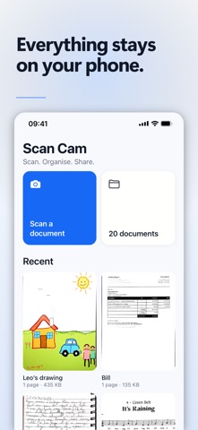Scan Cam PDF: Document Scanner iPhone screenshot