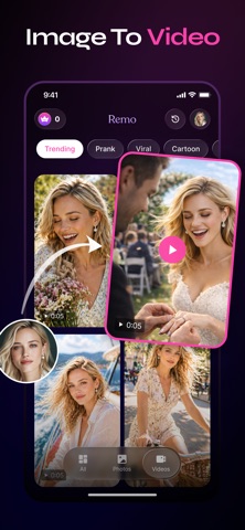 Remo: AI Photo & Video Editor screenshot