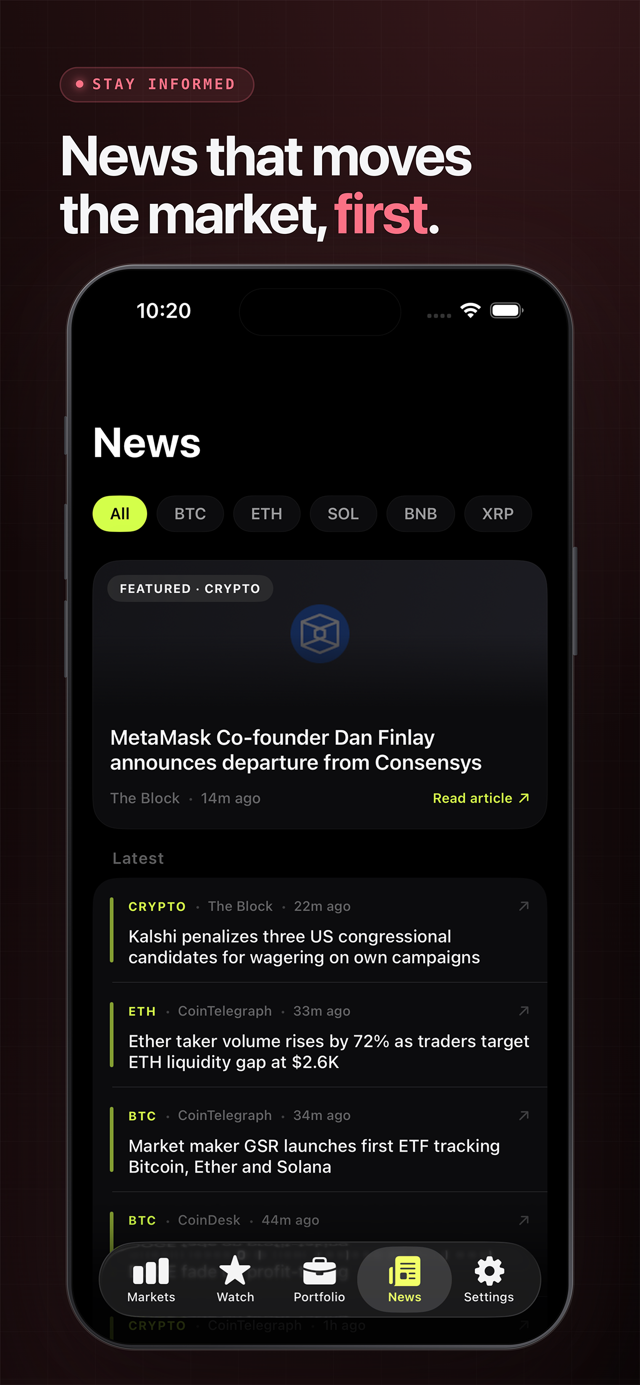 CoinTrack: Live Crypto Prices