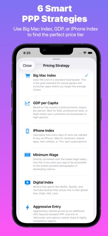 PriceLocus：应用价格本地化与全球内购订阅定价 screenshot