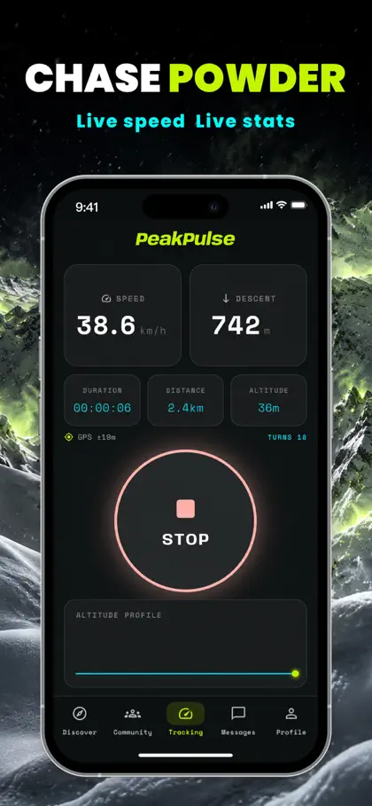 Screenshot 4 di 6 di Berk: Ski Tracker & Community