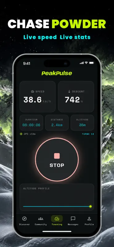 Berk: Ski Tracker & Community screenshot 4 of 7