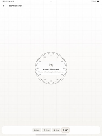 Protractor Angle Measure App iPad screenshot