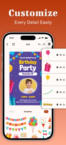Invitation Maker-RSVP,Greeting iPhone screenshot
