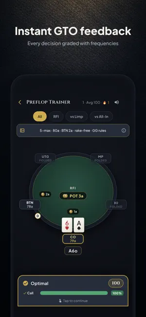 Short Deck Poker Trainer screenshot 2
