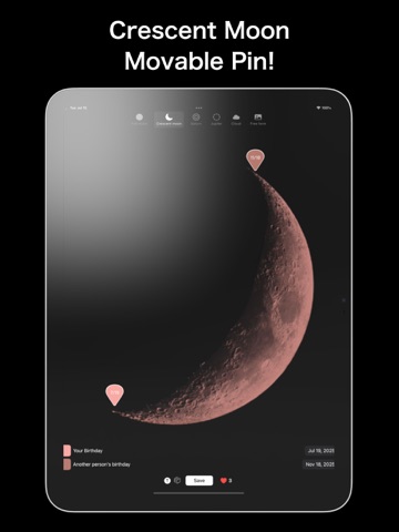 Birthday Moon iPad screenshot