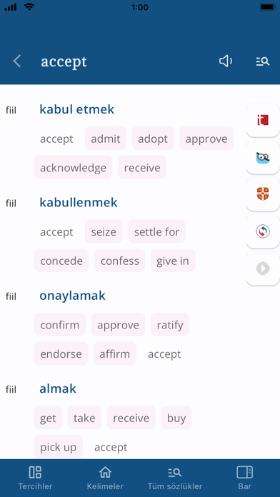 Turkish English Dictionary - Screenshot