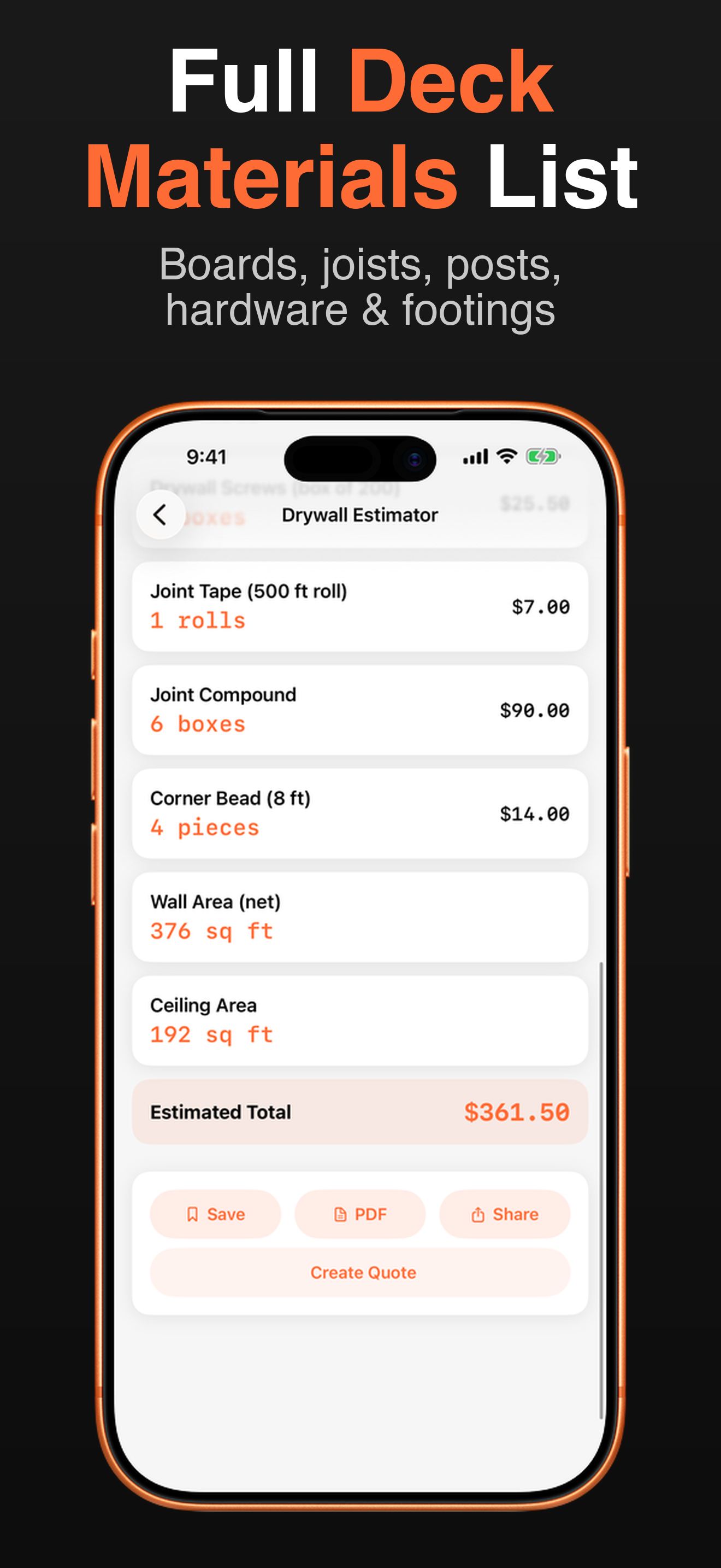 Contractor Calc Pro screenshot 3