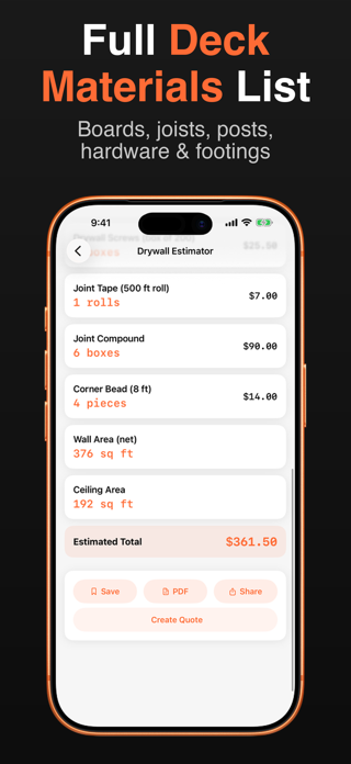 Contractor Calc Pro Screenshot 3 of 10