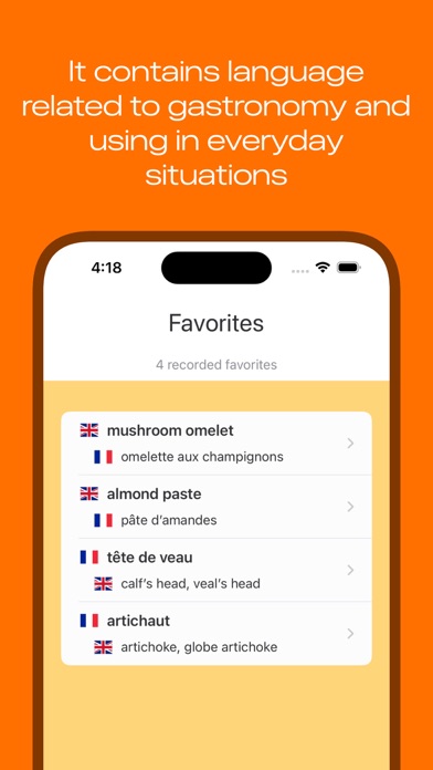 Dictionary of cooking terms Screenshot